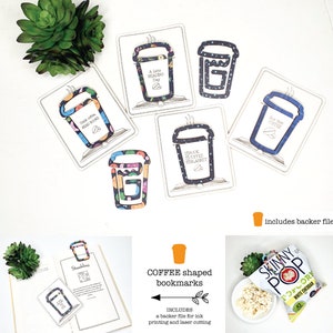 Kaffee Lesezeichen Laserdatei, Laser Kaffeeliebhaber svg, Scrap Buster Laserdateien, Einfache Laserdateien, Cafe Laser svg, Laserreader svg