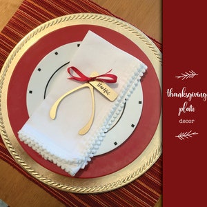 Thanksgiving plate decor laser file, Holiday leaf table decor files, Autumn laser file, Thanksgiving place setting file, Pine leaf table svg