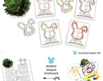 Bunny shaped bookmark file, Laser Easter bookmark, Glowforge scrap buster svg, Rabbit bookmark file, Promo Easter laser files, Easter Bunny