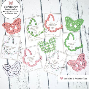 Butterfly bookmark laser files, Book lover gift files, scrap buster files, unique bookmark files, bookmark glowforge files, book lover svg,