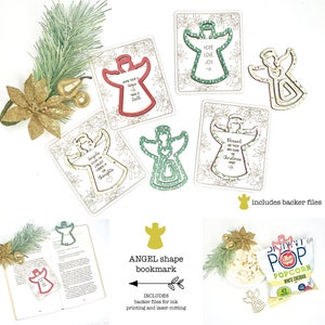 Angel bookmark laser file, Christmas bookmark svg, Glowforge scrap buster, Faith based svg, Acrylic bookmark laser files, Bookmark laser svg