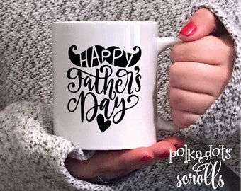 Happy Father's Day coffee mug - Funny Fathers Day Mug, Mug with mustache, Funny Dad Mug, Popular Fathers Day, Best Seller
