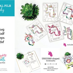 File laser segnalibro unicorno, file laser unicorno svg, file laser amante dei libri, file laser biblioteca, file laser segnalibro bambini svg, file Scrap buster, Glowforge
