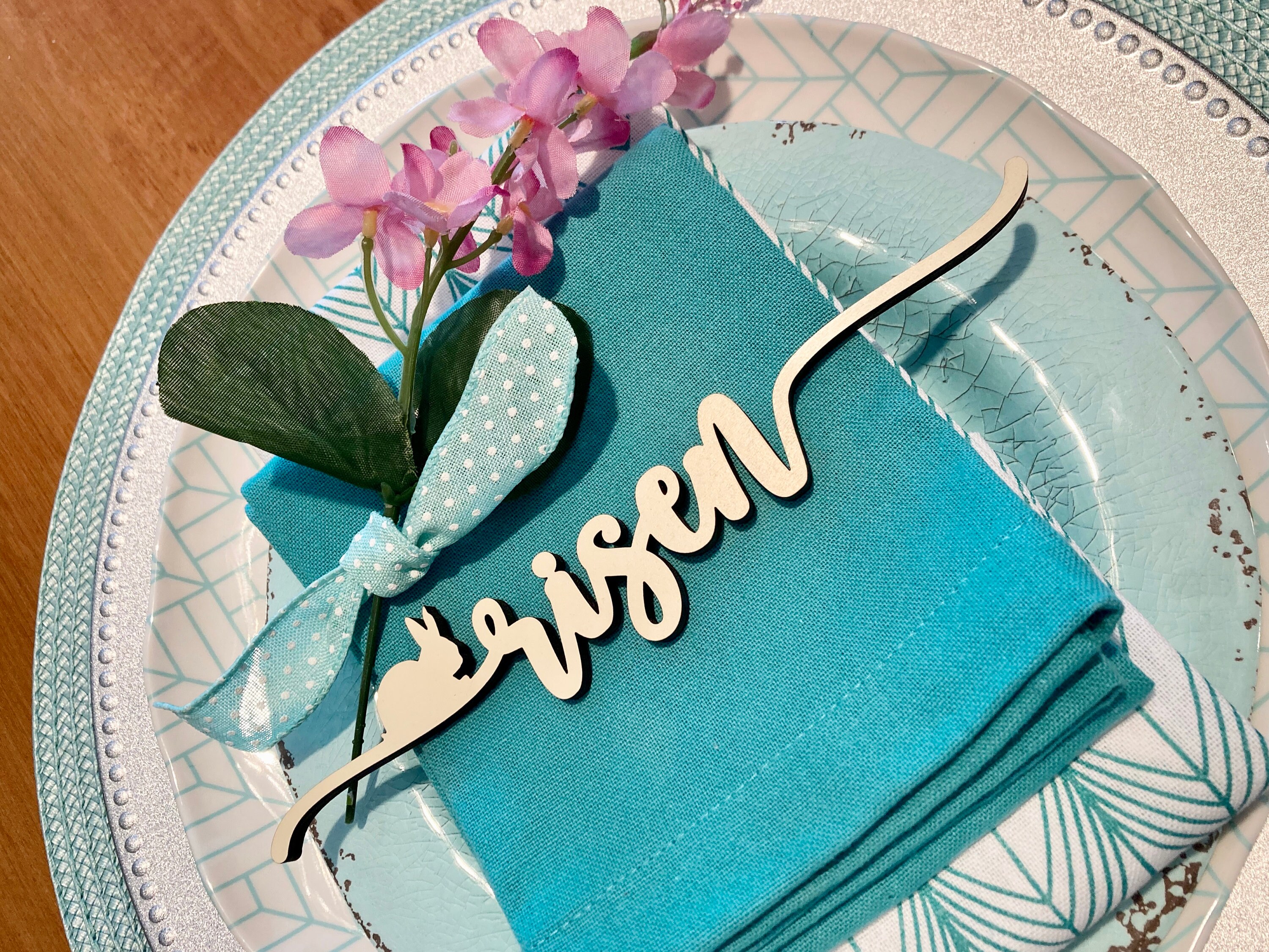 Easter Table Decor Place Settings Digital Easter Plate Word Etsy