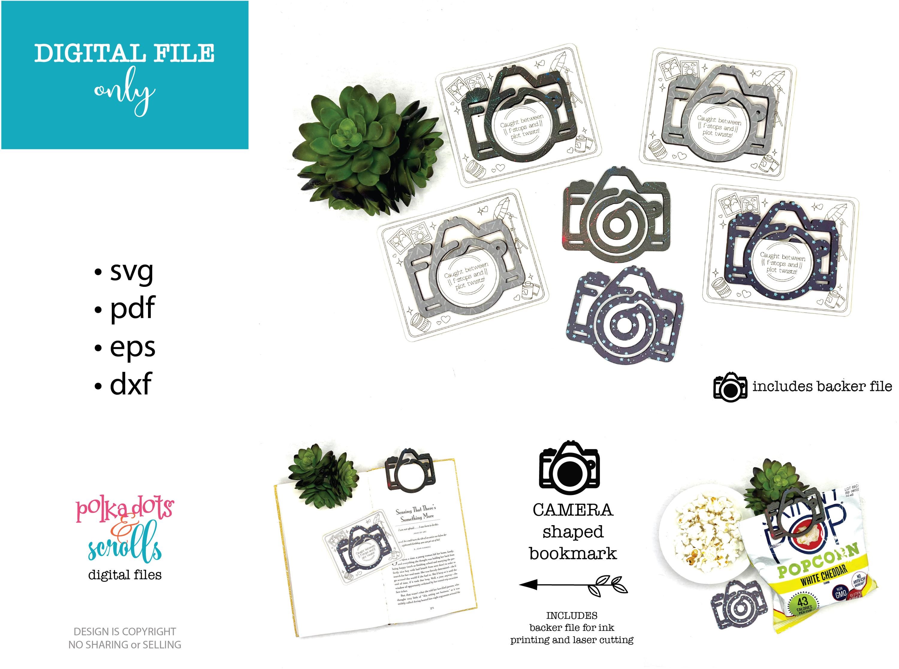 Camera Laser Bookmark File, Photography Laser Files, Retro Laser Camera ...