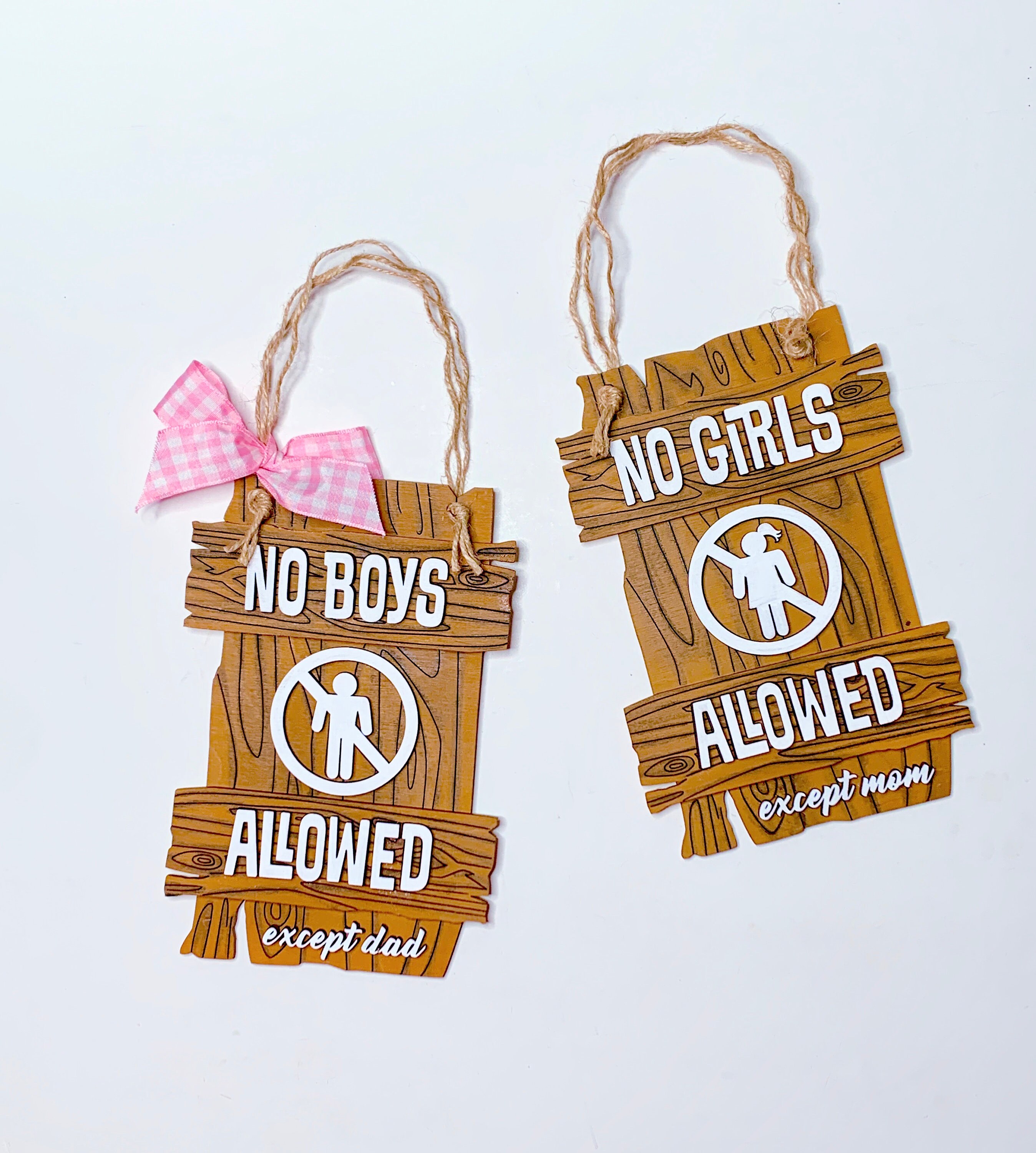 Kids Door Knob Sign No Boys Allowed Sign Svg Kids Room Laser - Etsy