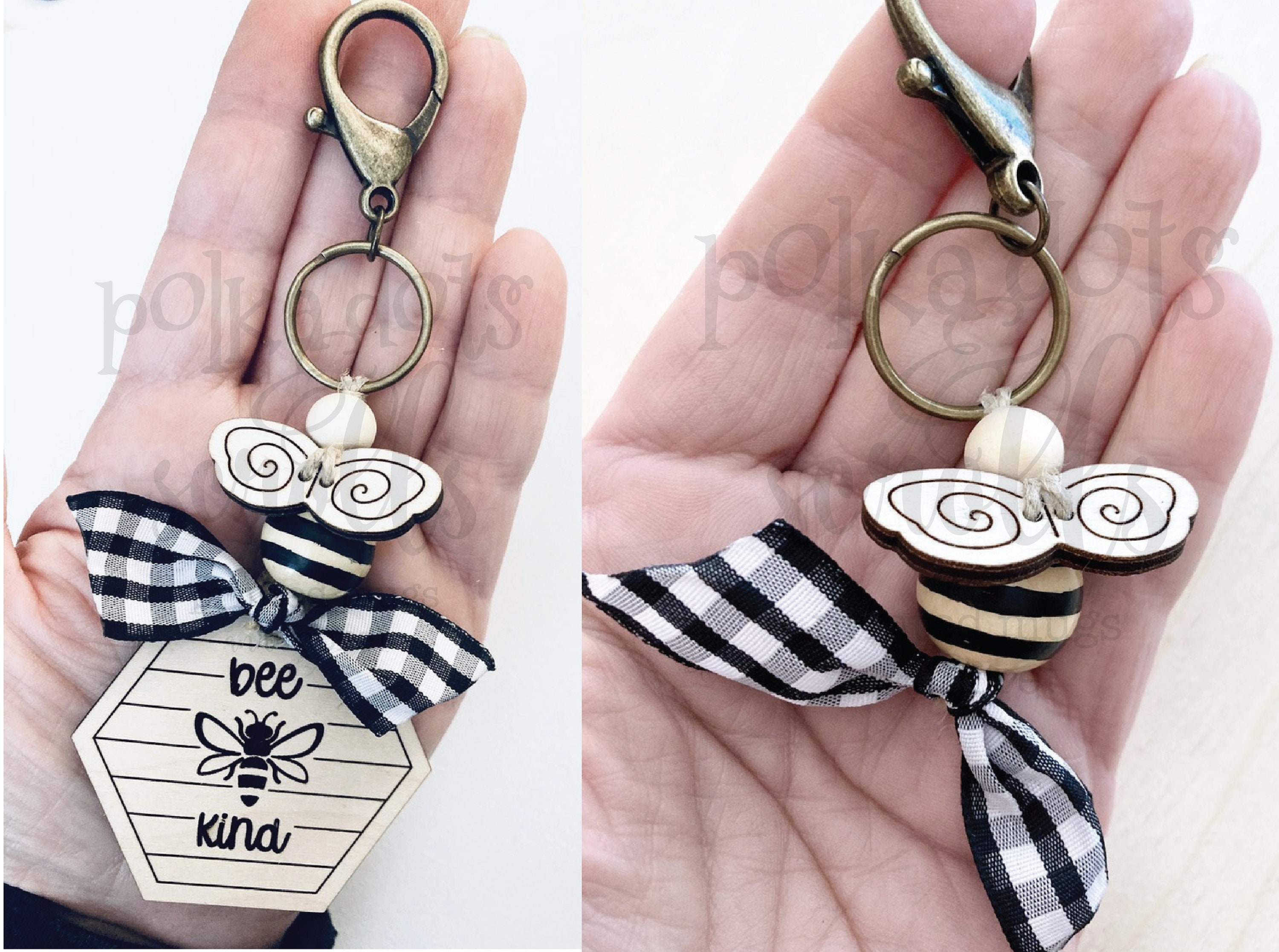 Bee Keyring SVG File Keyring Files Bumble Bee Files - Etsy