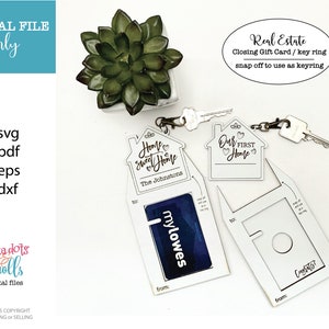 Realtor closing gift laser file,  Homeowner closing gift svg, New Home gift laser file, Real Estate laser svg, Glowforge Realtor laser files
