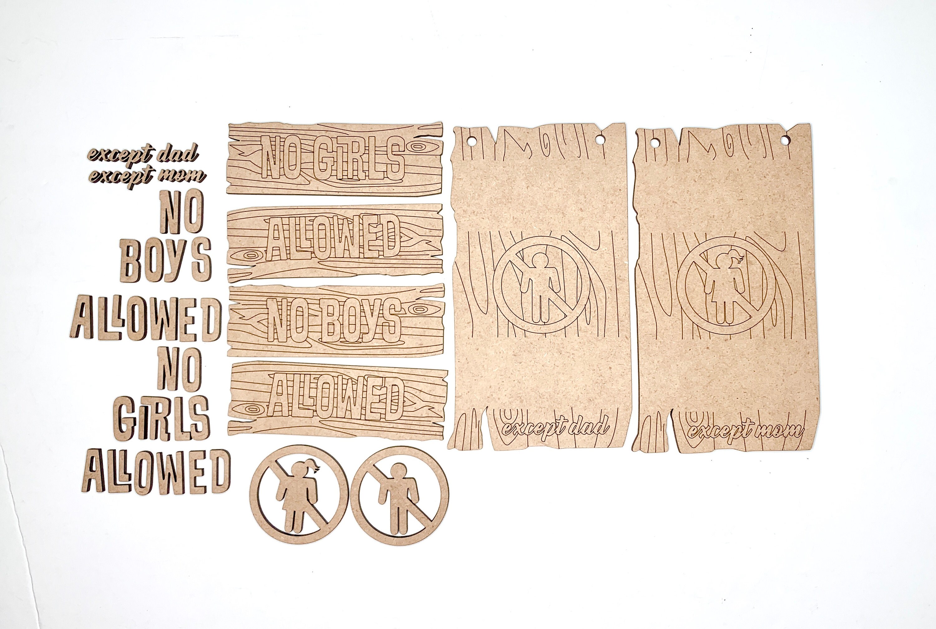 Kids Door Knob Sign No Boys Allowed Sign Svg Kids Room Laser - Etsy