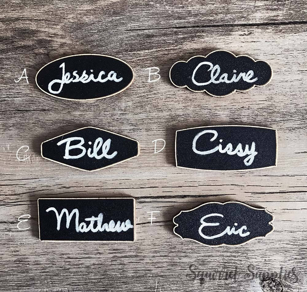 5 Chalkboard Name Tags With Backing Etsy