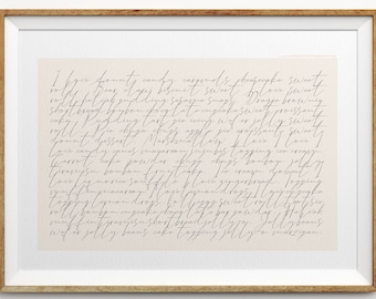 Póster con letras de canciones personalizadas, impresión de canciones de boda, arte de pared con letras de canciones, regalo del Día de la Madre, impresión enmarcada, regalo de aniversario de un año, primer baile