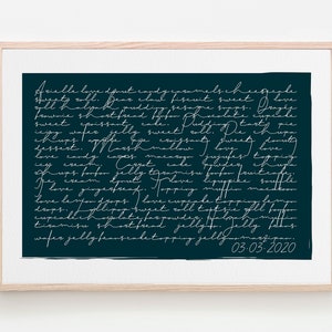 Einjähriges Hochzeitstag Geschenk, Hochzeitsgelübde gerahmter Druck, personalisiertes gerahmtes Gelübde Poster, erstes Jahrestagsgeschenk, erster Tanzlieddruck