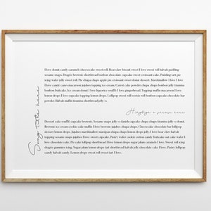 Custom Lyrics Song Print Wedding gift Custom lyrics print framed personalized Text Print First Dance Song Custom Lyric Wedding song Wall Art