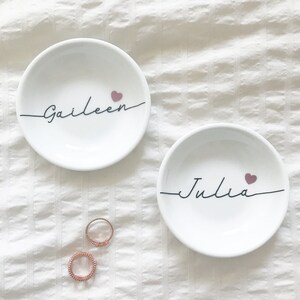custom bridesmaid RING DISH | personalized jewellery dish bridesmaid present jewelry name ring holder gift, bridal party gift name ring dish