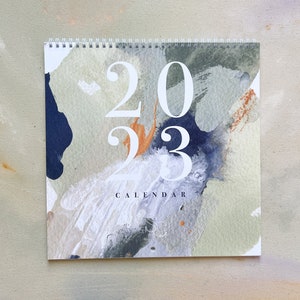 2023 Kalender Cadeau Abstract Schilderij Kerstcadeau Wandkalender Kunstenaar Stocking Stuffer Abstracte aquarel Wall Art Print