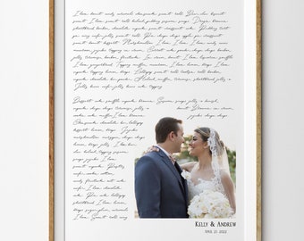 Wedding photo gift, Wedding Song Lyric print, personalized anniversary gift paper anniversary