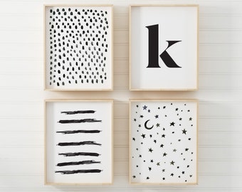 Black White Nursery | Etsy