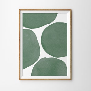 Emerald Green Scandinavian Art, Watercolour Poster, Contemporary Home Decor, Abstract Art Poster, Dark Green Watercolor art print painting