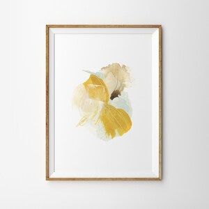 Abstrato amarelo Pôster neutro Aquarela Arte impressão Grandes impressões de arte de parede laranja Impressão minimalista Decoração moderna sala de estar
