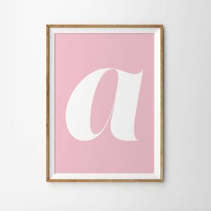 Iniciales letras pared, decoración de la habitación del adolescente, impresión de la oficina de la niña, guardería de la habitación de la niña del bebé, impresiones de las letras personalizadas, impresión 8x10, impresión de la niña