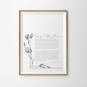 Presente de um ano de casamento, pôster de arte de votos de casamento, pôster de votos personalizados, presente de primeiro aniversário, sua arte de votos