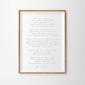 Wedding Song Lyric incorniciato Art, regalo di anniversario, arte dei testi delle canzoni personalizzate, regalo di anniversario di carta, regalo del primo anniversario sposato