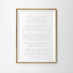 Song lyrics poster Your Poem Poster Wedding Wedding song Poster First anniversary Husband Gift Wife gift Paper Cotton Gift