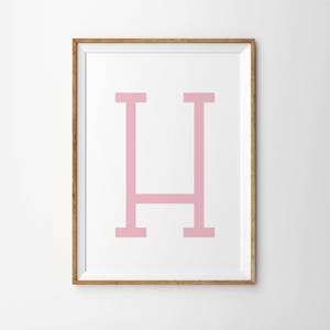 Iniciales letras pared, decoración de la habitación del adolescente, impresión de la oficina de la niña, guardería de la habitación de la niña del bebé, impresiones de las letras personalizadas, impresión 8x10