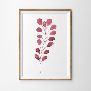 Peinture à l’aquarelle abstraite, Art mural rose blush, Grande affiche rose, Décor rose pastel poussiéreux, Pinceau rose, impression d’art abstrait