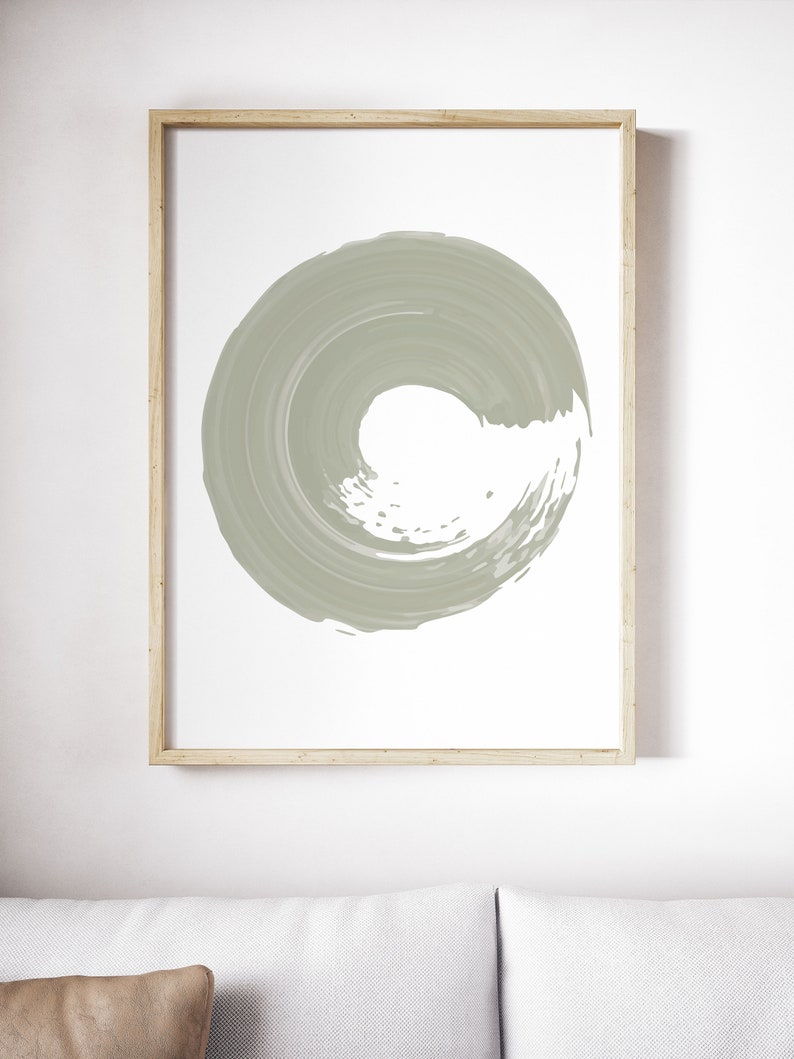 Light Green Abstract Watercolour Painting, Green Wall Art Print, Modern Minimalist Poster, Living Room Room Decor, watercolour poster art image 7