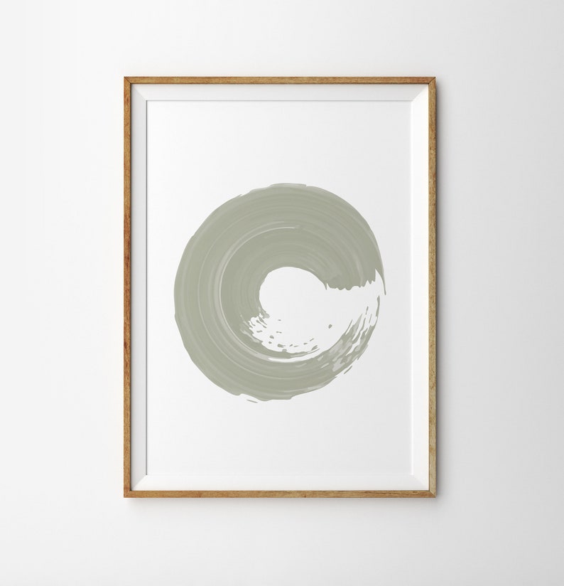 Light Green Abstract Watercolour Painting, Green Wall Art Print, Modern Minimalist Poster, Living Room Room Decor, watercolour poster art image 1