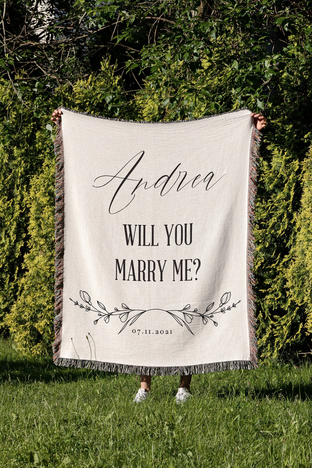 Proposal Sign Marry Me Sign Custom Proposal Blanket Marriage Proposal