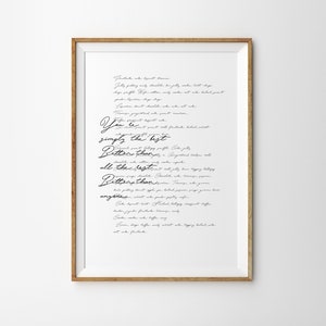 One year wedding anniversary gift Wedding song art print poster Personalized vows Poster First anniversary gift