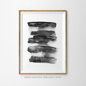 black and white print, Scandinavian Art, Minimalist Print, Watercolour poster, Contemporary art print, Abstract Art Poster, living room  art