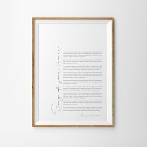 Custom Song lyrics Print Wedding song Print  first dance lyric Print Song lyrics wall art wedding song lyric gift anniversary gift