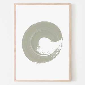 Light Green Abstract Watercolour Painting, Green Wall Art Print, Modern Minimalist Poster, Living Room Room Decor, watercolour poster art image 6