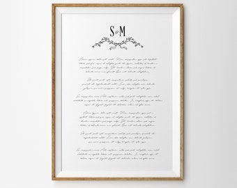 Songs lyrics wall art Custom Song Lyrics Poster Print Custom Lyrics Print  Personalized Song Lyrics Wall Art  Custom Lyric Print