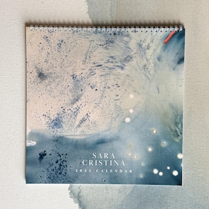 2025 Calendar Gift Abstract Painting Christmas Gift Wall Calendar Artist Stocking Stuffer Abstract Watercolour Wall Art Print
