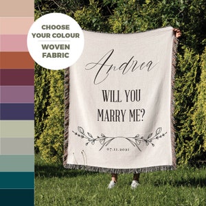 Will you Marry me? Custom Blanket Engagement Proposal Sign Ideas | Unique Marriage Proposal Keepsake proposal Heirloom Gift