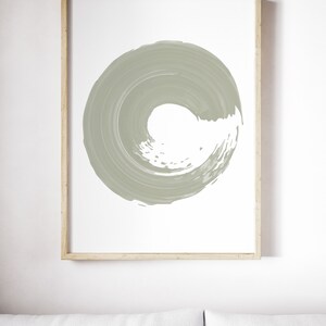 Light Green Abstract Watercolour Painting, Green Wall Art Print, Modern Minimalist Poster, Living Room Room Decor, watercolour poster art image 2