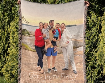 Custom Photo Blanket, Family Keepsake, Personalized Gift