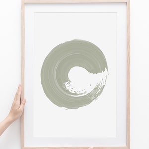 Light Green Abstract Watercolour Painting, Green Wall Art Print, Modern Minimalist Poster, Living Room Room Decor, watercolour poster art image 4