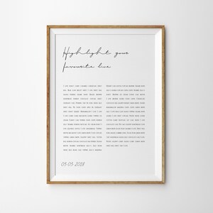 Cadeau d'anniversaire de mariage d'un an, affiche d'impression d'art de vœux de mariage, affiche personnalisée de vœux, cadeau de premier anniversaire, impression d'art de vos vœux