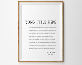Custom Poem Print Song Lyrics Wall ArtCustom Gifts Custom Quote Wall Art Custom Print Your Own Text Print Song Custom Print