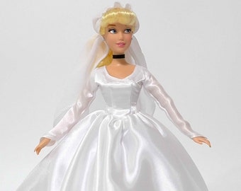Abito da sposa per bambola Cenerentola: adatto per bambole da 11,5" o 17"