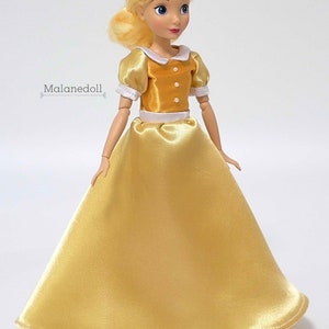 Melody inspired yellow dress fits 10" or 11.5" Dolls like Disney Princess Classic Dolls or Classic Singing Dolls