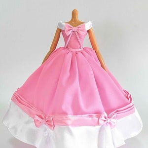 Cinderella inspired pink dress fits 11.5 inches or 17 inches Dolls like Disney Princess Classic Dolls or Classic Singing Dolls.