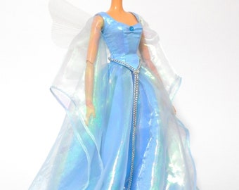 Blue Fairy Doll Dress with Wings - Fits 11.5" or 17" Dolls