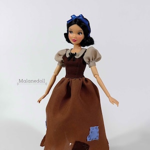 Snow White Maid Dress for 11.5&quot; or 17&quot; Dolls