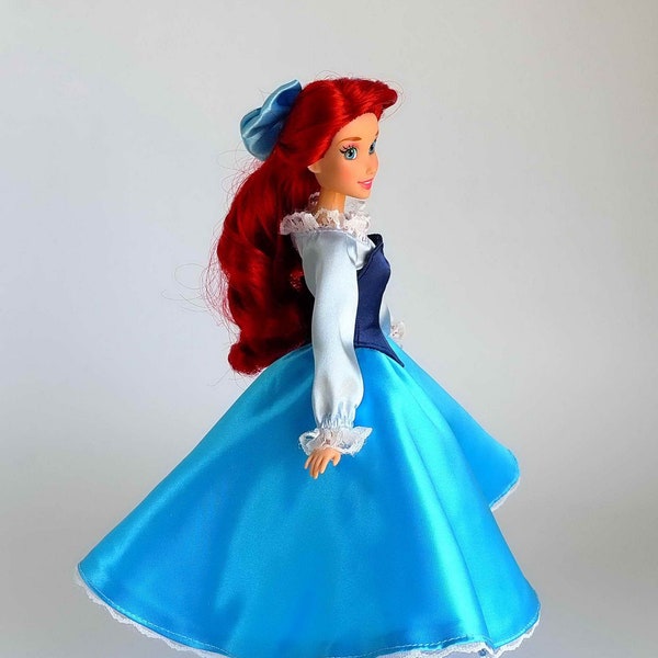Ariel inspired dress (Blue)  fits 11.5 inches or 17 inches Dolls like Disney Princess Classic Dolls or Classic Singing Dolls.